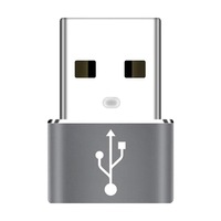 Adaptador Convertidor OTG Conector Hembra USB Tipo C a Macho USB Tipo A para Carga y MacBook