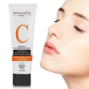 OEM ODM טבעי ויטמין C מזין תיקון ניקוי פנים קצף עור טיפול לחות מתכווץ VC הלבנת פנים לשטוף