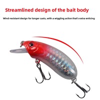 Vente en gros usine : Leurre crankbait en plastique style CC Rock, flottant/affleurant, diverses tailles ; Imitations réalistes à longue portée