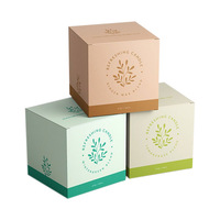 Vente en gros de boîte de papier gaufré écologique personnalisée avec étiquette privée flacon compte-gouttes de 4oz emballage mat stratification pour bougie conique en cire de soja