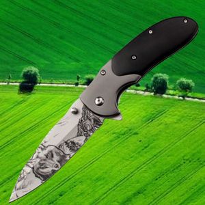 Herramientas personalizadas 3D Elk Bear hoja <span class=keywords><strong>plegable</strong></span> recubierta <span class=keywords><strong>de</strong></span> Titanio personalizado grabado láser mango <span class=keywords><strong>de</strong></span> oliva Camping cuchillo <span class=keywords><strong>de</strong></span> bolsillo al aire libre - Product Image 5