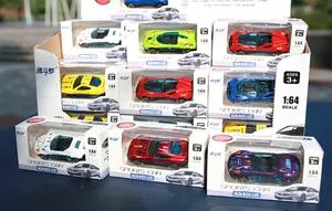 Simulazione promozionale in miniatura modellino auto 1/64 giocattoli veicoli Mini metallo auto da corsa Display per bambini