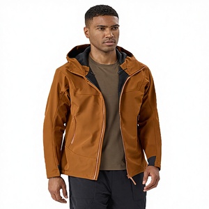 Custom Logo Men's Hooded Outdoor <b>Jacket</b> Breathable Plus Size Waterproof Windproof Zipper Elastic Cuffs Stand Spring Hiking <b>Long</b> - Product Image 2