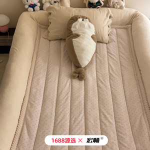 Lit pour chien rectangulaire 1,5m 1,8m avec housse amovible et lavable, protège-matelas en fibre de polyester, lits pour animaux de compagnie - Product Image 4