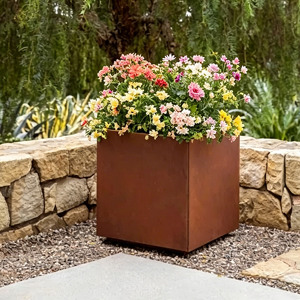 Fioriera Rialzata da Giardino in Acciaio Corten da 70 cm, Personalizzabile, Facile da Montare, Vaso in Metallo per Piante e Fiori per Paesaggistica Commerciale - Product Image 6