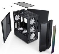 Boîtier ATX SAMA en stock, livraison rapide, boîtier d'ordinateur vide, boîtier de PC de bureau, USB3.0, verre trempé