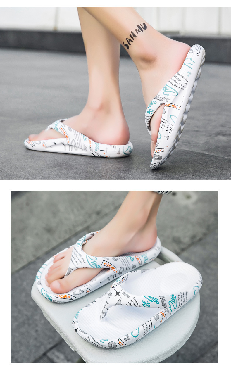 Large Size Flip-flops Slippers Men's Lightweight Non-slip Outdoor Couple Beach Shoes