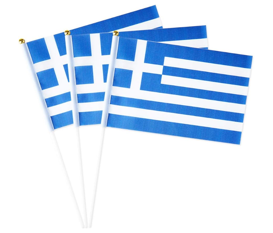 Drapeau de vague main Grèce