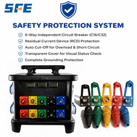 Boîtier de distribution personnalisé SFE IP65 pour équipement sonore et éclairage de scène, boîte de distribution d'alimentation étanche pour scène, distribution d'alimentation triphasée