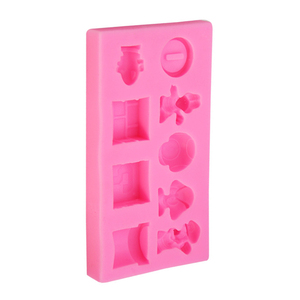 Moule en silicone pour <span class=keywords><strong>décoration</strong></span> de gâteaux et de fondants, forme rectangulaire, jeux classiques de <span class=keywords><strong>Mario</strong></span> en 3D, champignons, bombes, cheminées, labyrinthes - Product Image 3