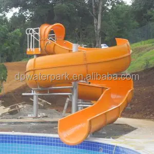 Ticari su parkı ekipmanları mini aqua parkı slayt konut fiberglas havuzu kaydırağı çocuklar açık spiral su kaydırağı