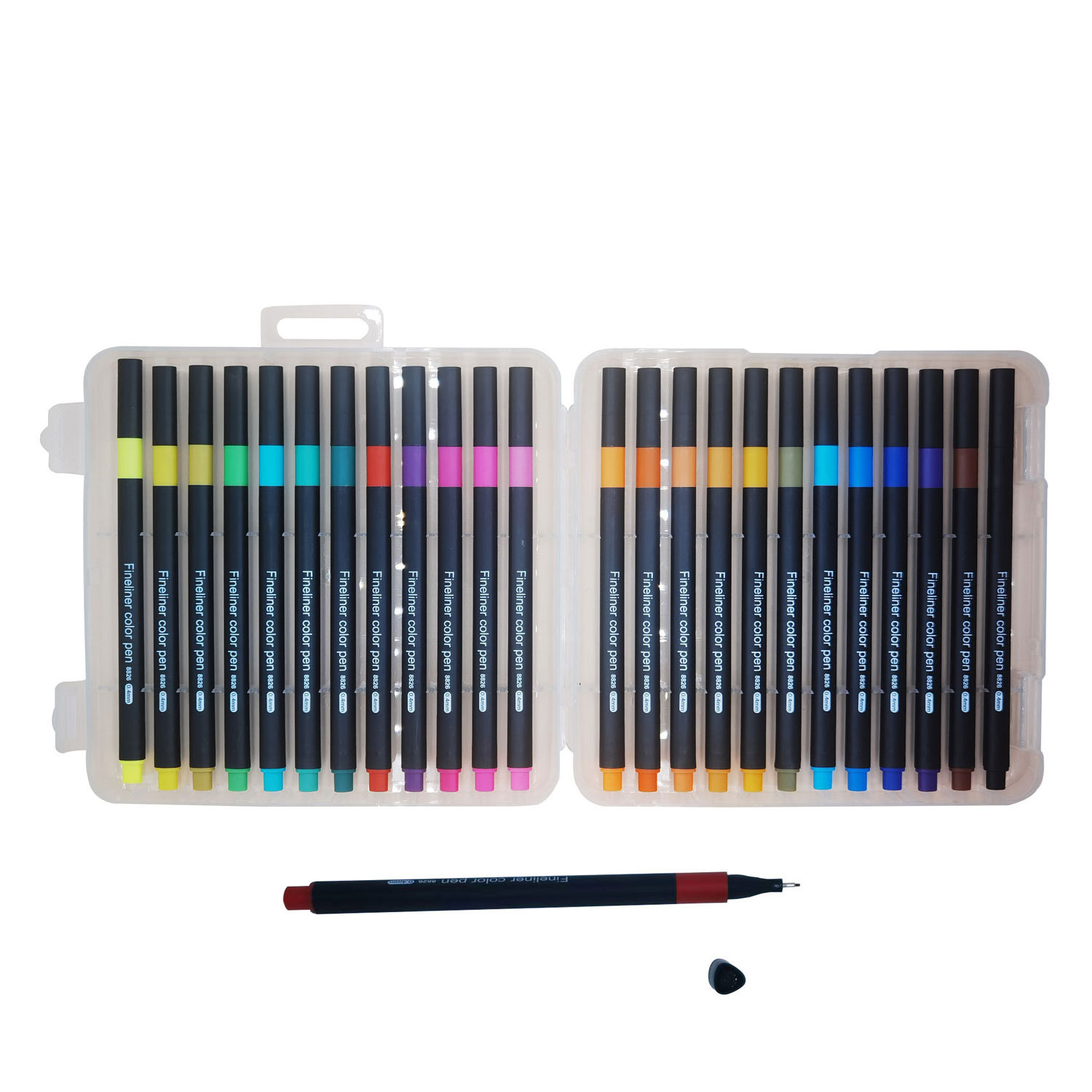 24 Colors PP Box Office School Supplies Fineliner Pen Planner Writing Note Calendar Coloring Needle Tip Fineliner Marker