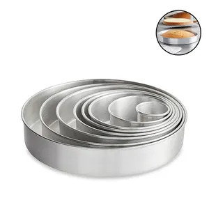 Bakeware Round Thickened Non-Stick Straight Sided Aluminum Cake Pan Molds For Baking