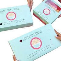 Boîtes à dessert en papier en gros pour pâtisserie, boulangerie, crêpes, gaufres, boîte de traiteur avec insert pour sauce au chocolat
