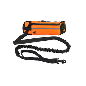 Pochette <span class=keywords><strong>de</strong></span> <span class=keywords><strong>ceinture</strong></span> en nylon à motif solide unisexe réglable avec laisse pour chien Poche d'argent durable et corde élastique - Product Image 4