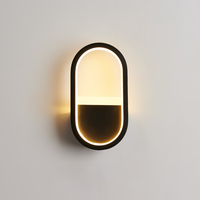 Applique murale LED ovale minimaliste moderne, lampe murale créative pour escalier, couloir, chambre à coucher et salon