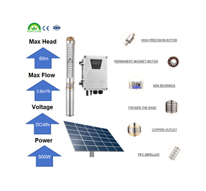 <span class=keywords><strong>Pompe</strong></span> <span class=keywords><strong>solaire</strong></span> en acier inoxydable pour exploitation cacaoyère en Afrique de l'Ouest Application de mesure submergée résistante à la chaleur et à l'humidité pour eaux usées - Product Image 1