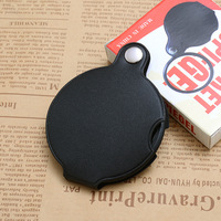 Loupe de lecture portable pour personnes âgées, mini, pliable, avec étui en cuir, classe I, avec poignée, 5x 50/60 mm