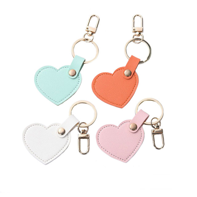 Creative for Love Heart Shape Keychain Pendant Stylish Leather Bag Decoration Cute Keychains
