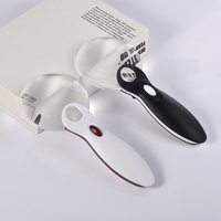 Elegant Handheld Frameless LED Magnifier 75mm High Clarity Dual Lens with Stylish Design