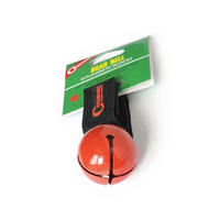 Clochette en métal personnalisée OEM avec silencieux magnétique et sangle auto-agrippante pour la randonnée, le camping, le sac à dos, avertissement de sécurité en extérieur