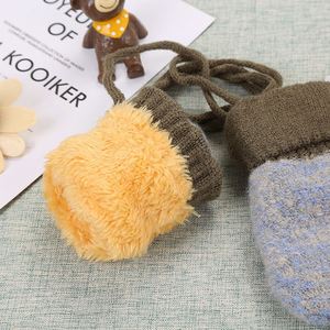 ถุงมือกันหนาวสำหรับเด็ก, เชือกแขวนคอหนาบุขนแกะสองชั้นสำหรับเด็กชายและเด็กหญิงอายุ3ปี - Product Image 4