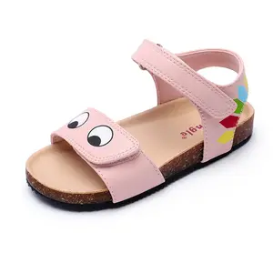 真皮凉鞋柔软防滑时尚新款设计女孩卡通儿童时尚可爱夏季沙滩儿童凉鞋