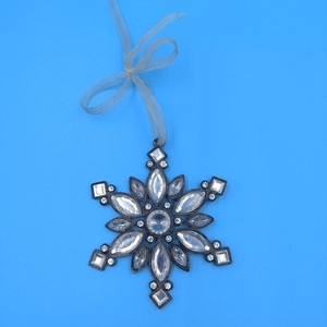 Christmas <b>Tree</b> Ornament Snowflake Shape <b>Crystal</b> Decor Hanging Decoration Classic Style Shenzhen Origin - Product Image 1