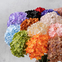 72 pièces de fleurs artificielles en soie d'hortensia à branche unique pour mariages, banquets d'hôtel, décors de salle de séjour et arrangements de table