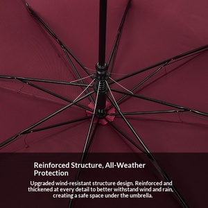 Parapluie semi-automatique double usage personnalisé <span class=keywords><strong>à</strong></span> deux plis pour femmes et hommes, protection contre le soleil et la pluie, pliage renforcé, pare-soleil UV - Product Image 4