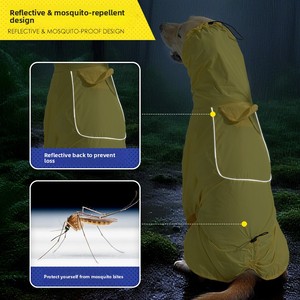 Vêtement de pluie <span class=keywords><strong>imperméable</strong></span> <span class=keywords><strong>pour</strong></span> <span class=keywords><strong>chien</strong></span> <span class=keywords><strong>avec</strong></span> attache de laisse et col montant, prix direct usine, logo personnalisé, vêtements réfléchissants <span class=keywords><strong>pour</strong></span> animaux de compagnie, vente en gros - Product Image 4