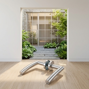 Poignée de porte et de fenêtre en acier inoxydable moderne UMH A31005, design ambidextre, installation facile, garantie de 5 ans pour les hôtels et les villas - Product Image 2
