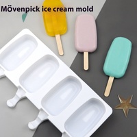 Menglong Moule créatif en silicone pour sucettes glacées maison Sorbet à dessert français Outil spécial de crème glacée ovale