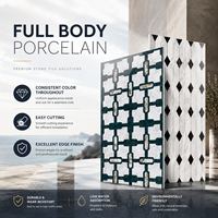 Carrelage en porcelaine pleine masse 600x1200mm à motif découpé au jet d'eau, design de luxe pour sols et murs d'hôtels et villas