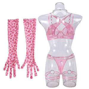 Женское леопардовое белье на День святого Валентина с рукавами эротическое женское белье - Product Image 6