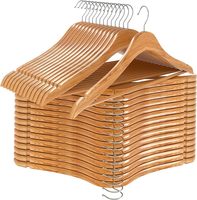Lot de 30 cintres en bois personnalisables pour vêtements, cintres pour manteaux, costumes, pantalons et jupes