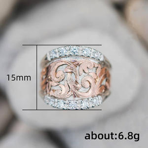 Anello F1432 in Oro Rosa con Diamanti, Fede Nuziale da Donna con Diamanti Naturali Taglio Brillante Rotondo Colore G e Pietre Laterali - Product Image 4