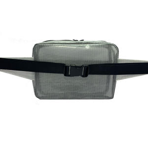 <span class=keywords><strong>Riñonera</strong></span> personalizable de PVC transparente con patrón de rejilla, <span class=keywords><strong>riñonera</strong></span> impermeable con cierre de cremallera para uso en exteriores, bajo MOQ ofrecido - Product Image 3