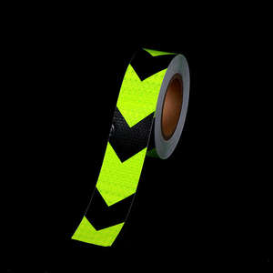Nastro di sicurezza ad alta visibilità con frecce fluorescenti adesivo riflettente per la marcatura del pavimento della costruzione di logistica nastro riflettente - Product Image 2
