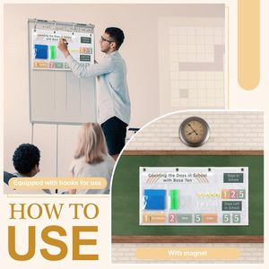 Tableau de comptage des jours, outil pédagogique pour la classe de mathématiques sur les valeurs des chiffres en base dix pour l'école - Product Image 5