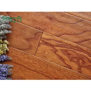 经典彩色榆木木材工程木地板工厂价格100% 防刮木地板免费样品