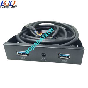 Venta al por mayor 3,5 "Floppy Bay Panel frontal con <span class=keywords><strong>2</strong></span> * 5Gbps USB 3,0 Tipo-A Conector + 3,5mm HD AUDIO Jack para PC Computer Case - Product Image 3