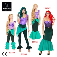 Costume de sirène pour femme adulte, idéal pour Halloween, spectacles TV/cinéma, avec bandeau, imprimé numérique violet - Vente en gros ODM