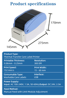 En stock MASUNG MS-1740C Imprimante thermique à découpe automatique 300 DPI 60 mm pour étiquettes de vêtements personnalisées résistantes à l'eau Interface USB