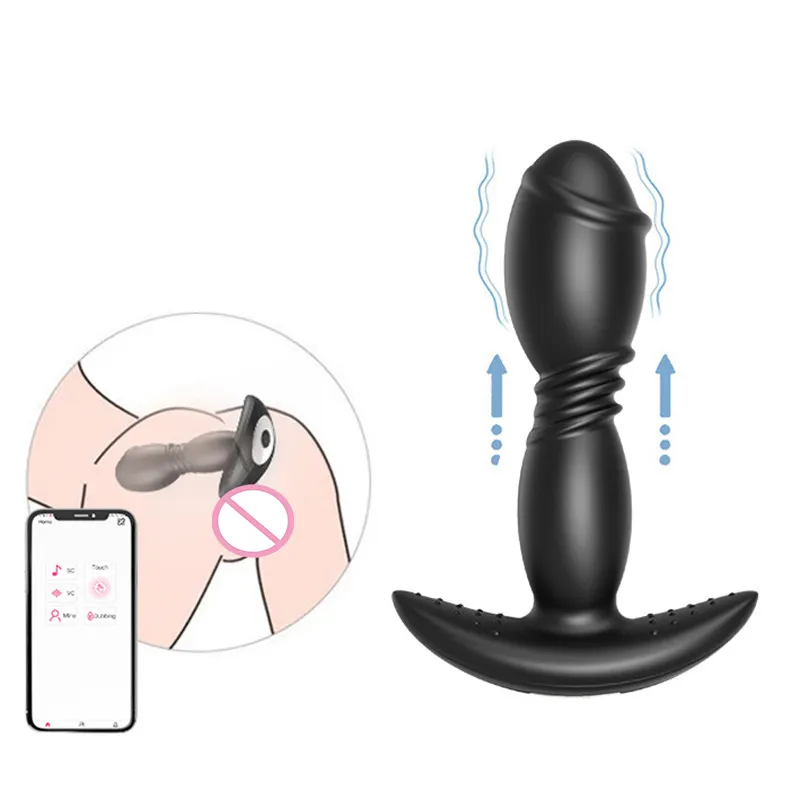 App Remote Control Butt Plug Prostate Massage Wifi Bluetooth Telescopic Dildo Anal Vibrator For Men Women Masturbator sex toy