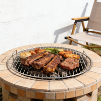 Grille de barbecue robuste en acier inoxydable de 21,3 pouces pour foyer au gaz, avec poignées