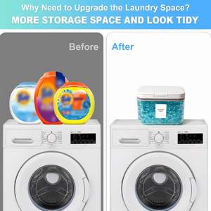 <b>Laundry</b> Pods <b>Container</b> 94 Fl oz <b>Powder</b> Holder Dispenser Organization Decor Plastic Pod Beads Detergent <b>Containers</b> - Product Image 2