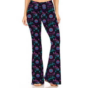 Usine en gros petit mélange de quantité minimale de commande Design peau de pêche beurre doux é<span class=keywords><strong>l</strong></span>égant plume capteur de rêves femmes Leggings tenue décontracté - Product Image 6