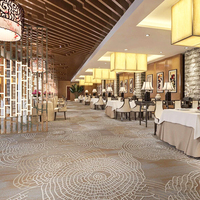 Tapis Axminster sur mesure, fabriqué à la machine, ignifuge, robuste, à rayures florales, pour hôtel, salle à manger, golf