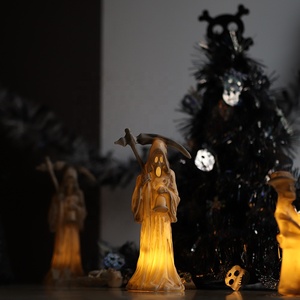 Luz de vela de Halloween con diseño de calavera y guadaña, adorno decorativo, venta al por mayor - Product Image 2